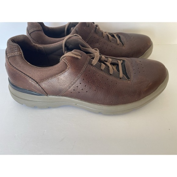 Rockport XCS Shoes Men's Size 10.5 M Casual Brown Leather Lace Up Low Top - Picture 2 of 11